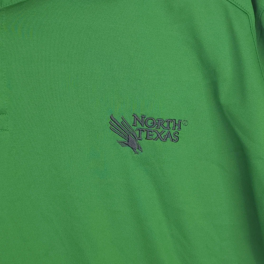Nike Dri Fit University of North Texas UNT Mean Green Eagles Polo Shirt Mens 2XL